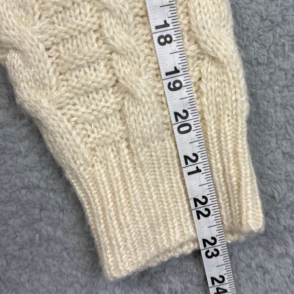 POL Women’s Cream Cable Knit Sweater Oversized Relaxed Fit Size M Boho Preppy - Picture 6 of 9